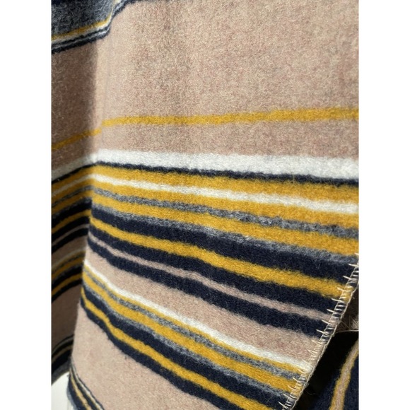 Anthropologie Sheri Bodell Striped Wool Huanako Poncho Boho Retail $198 - Picture 5 of 5